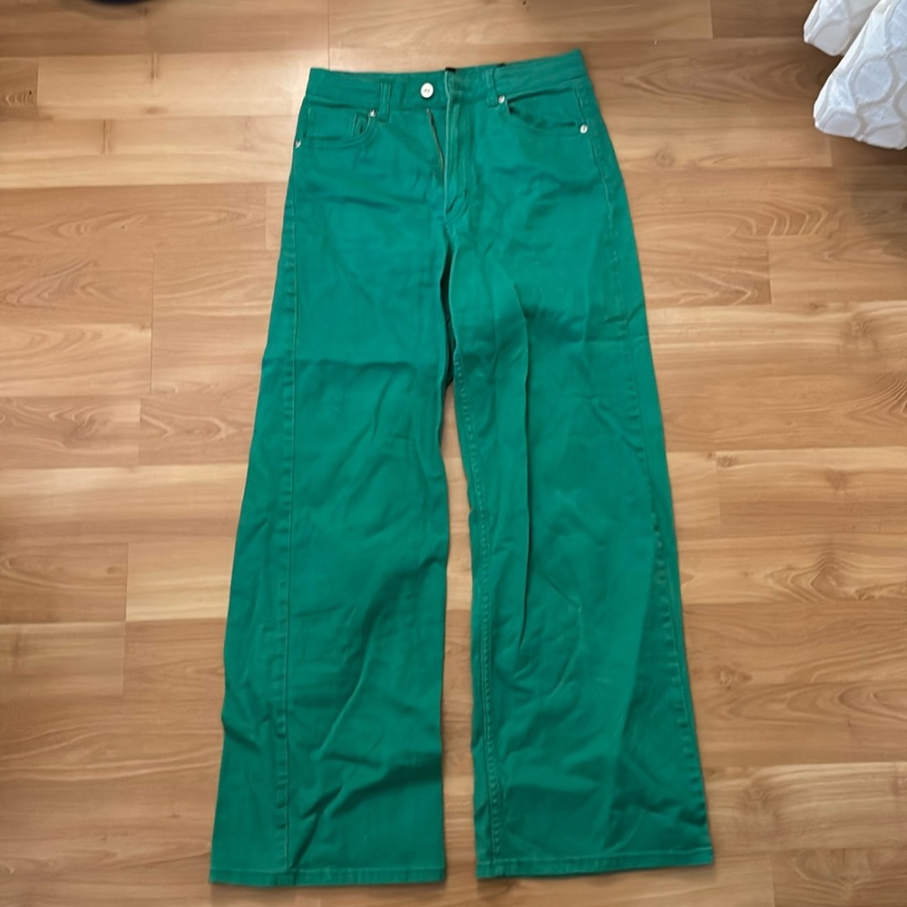 Divided green jeans size 6